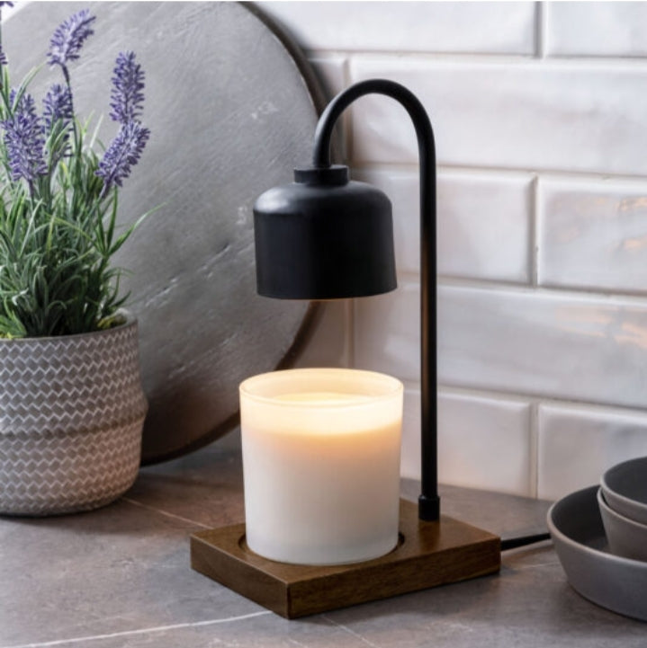 Black & Wood Arched Candle Warmer