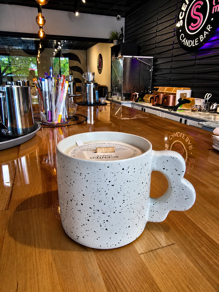 Speckled Floral Handle Mug