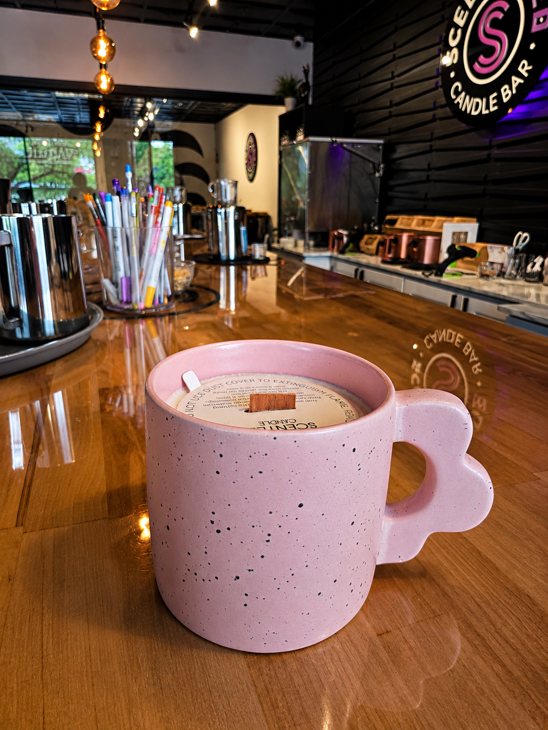 Speckled Floral Handle Mug